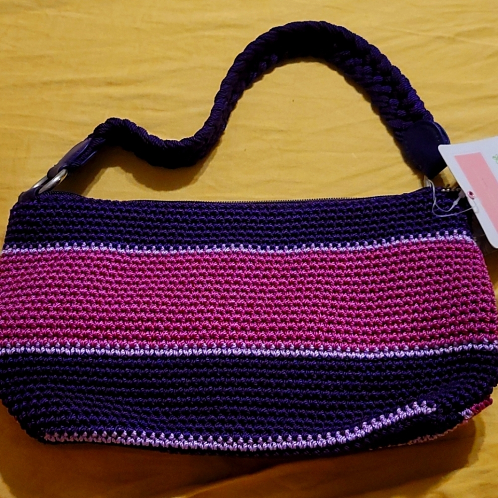 NWT Lina  crochet multi colored purse